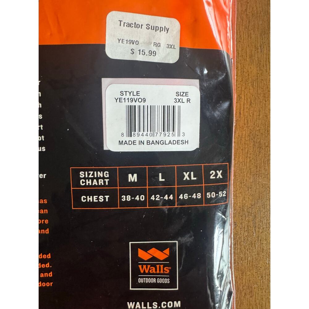 NWT Walls ANSI Class 2 Safety Vest 3XL Orange Hi Vis Reflective Mesh - Picture 3 of 10